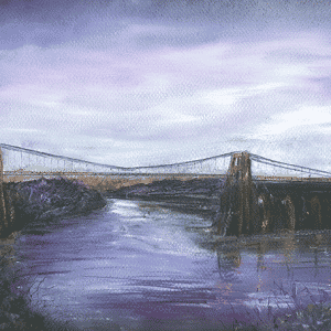 Original - Purple Sky Over Menai Bridge